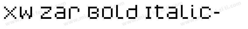 XW Zar Bold Italic字体转换